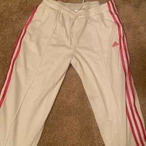 Pink Striped Adidas Capri Pants